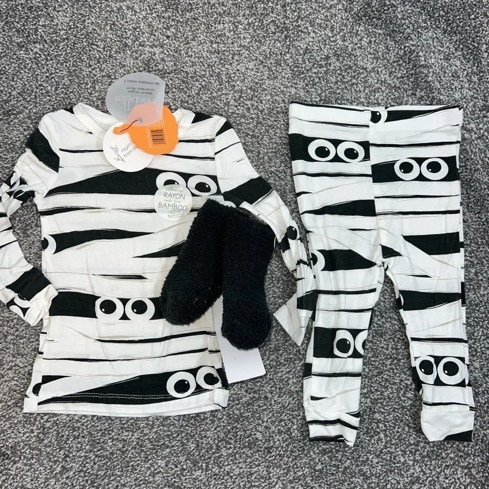 Milkberry Halloween Fall Mummy bamboo Set 12 months
